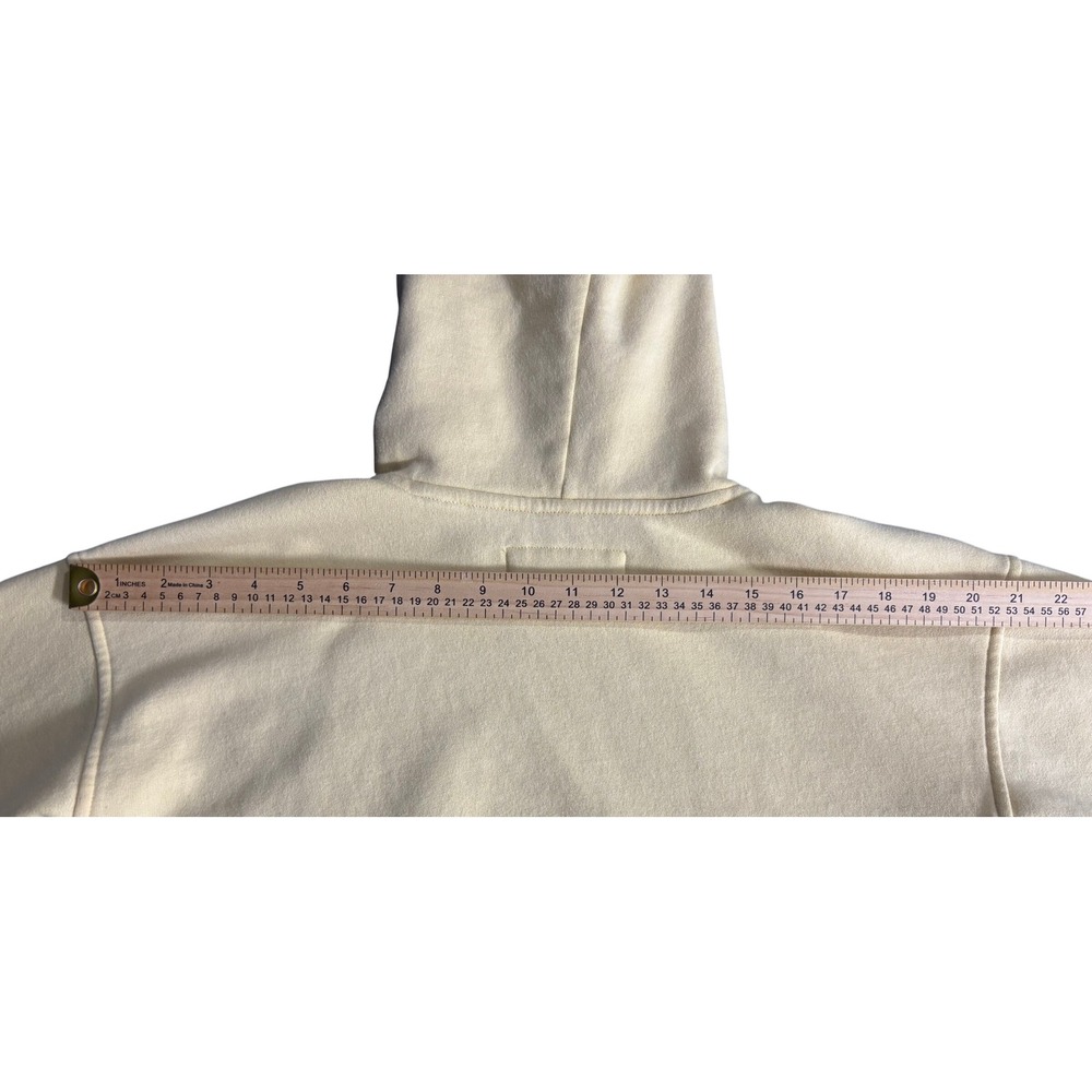 Abercrombie & Fitch Cream Palm Tree Embroidered Hoodie Sweatshirt Mens XS - Picture 5 of 12
